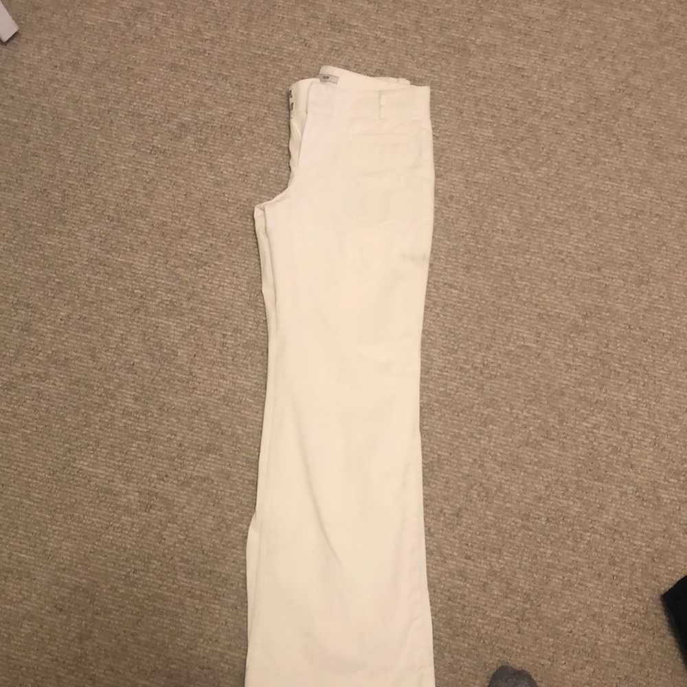 White Holt Renfrew bell bottom pants